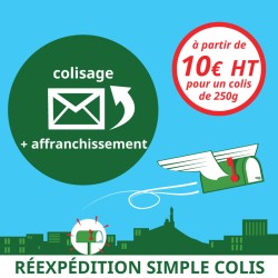 Réexpédition de colis (+ frais d'affranchissement si sup à 250g)