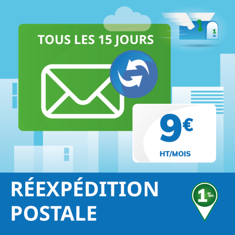 Services annexes à la domiciliation d'entreprise à Marseille 1er : Réexpédition postale tous les 15 jours
