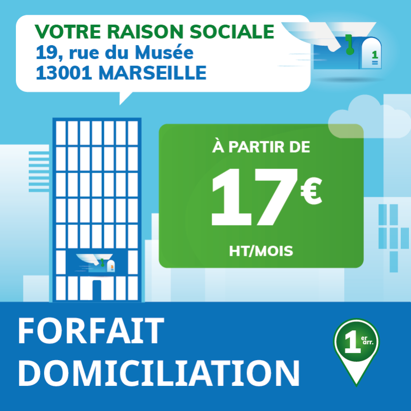1 an de Domiciliation Marseille 1er - Domiciliation Marseille 1er - Domiciliation d'entreprise