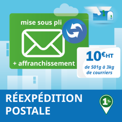 Mise sous pli et Réexpédition simple (forfait)